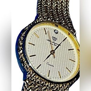 (952)Vintage Jules Jurgensen Women 3135 Dress Diamond Milanese Band Quartz 31mm